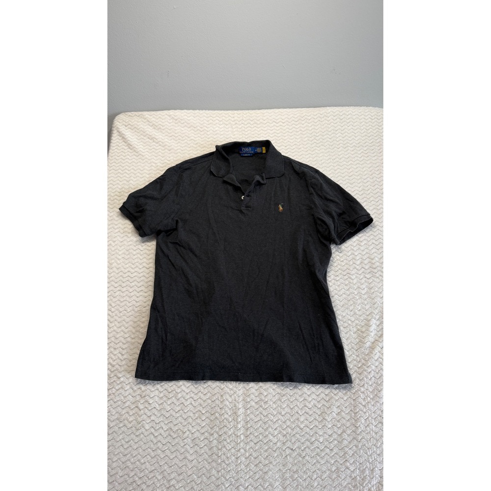 Polo Ralph Lauren Mens Classic Fit Short Sleeve Polo Shirt Charcoal Grey Medium